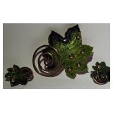 Vintage "Matisse" Leaf form Brooch & Earring Set