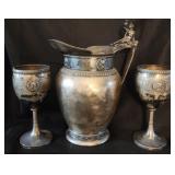 Important "Gorham" Sterling "Medallion" Water Set