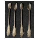 4 Plated seafood forks 6 1/4"