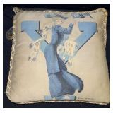 Antique "Yale" Pillow with "Gibson" Type Girl