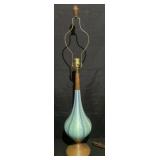 Vintage 1960s / 1970s Ceramic & Teakwood  Lamp