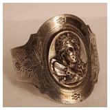 Antique Silverplated Medallion Pattern Napkin Ring