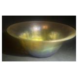 Fine "Tiffany" Art Glass Bowl w/ 16 Drapery Panels