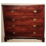 18th Century Mahogany Chippendale 4 Drawer Chest