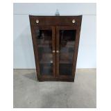 Vintage China Cabinet 2 glass door with drawer,