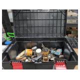 31 Gal storage container with contents