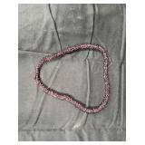 24 inch braided garnet necklace