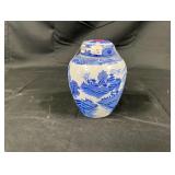 Blue and white Japanese urn