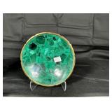 Malachite dish approximately 5 inches