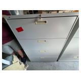 Large office filing cabinet used with key