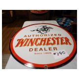 30" single sided porcelain Winchester sign