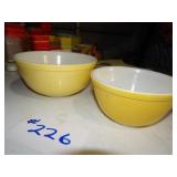 2) Pyrex Yellow bowls