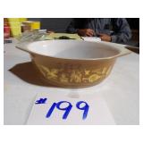 Pyrex Early American oval casserole dish