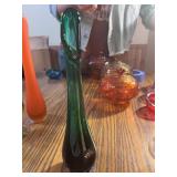 Viking Glass green vase