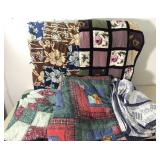 Lot of Patchwork Quilts Block Star Christmas