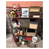 Vintage Metal Tins Recipe Box & Shelf