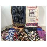 Lot of Asian Tribal Patterned Fabric Rice Sack
