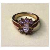 Gold tone and CZ  Costume Ring