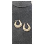 .925 Sterling Silver Hooped Earrings