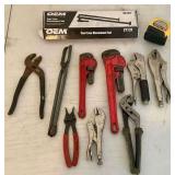 Locking Pliers, Pipe Wrenches and Pliers