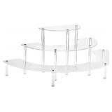 HENABLE 3 TIER HALF MOON CLEAR CUPCAKE STAND A115