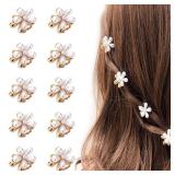 11PC Mini Pearl Hair Barrettes for Women Girls A45