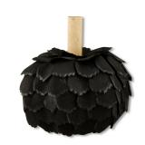 Black Wood Chip Pumpkin Decoration AZ6