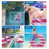 Luxury POZA Inflatable USA Pool Float a110