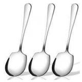 3pk Large Stainless Steel Serving Spoons A9