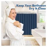 AS-IS Blue Waterproof Shower Curtain liner A86