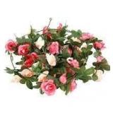 8.2ft Artificial Rose Vine Pink A40