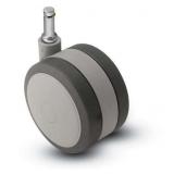 4" Grey Rubber Casters 6pk A30