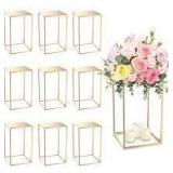 10pc Gold Wedding Flower Stand, 15.75" B102