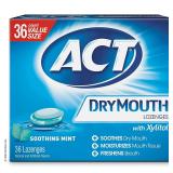 ACT Dry Mouth Lozenges With Xylitol 36ct AZ18