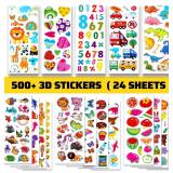 BEESTECH 24 Sheets 500 + Stickers for Kids AZ47