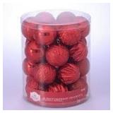 26 Shatterproof Ornaments Red A37