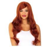 Premium Natural Long Wavy Red Wig AZ23