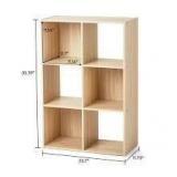 Mainstays 6-Cube Organizer, Spring Pine B102