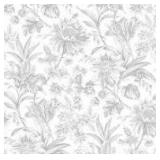 2X allen+roth 30.75sqft Grey Floral Wallpaper AZ39