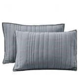 2X/BID BH&G King Linen Blend Grey Sham A110