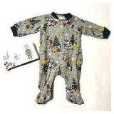 Disney Baby Sz 6/9M 1-Pc Christams Sleeper A92