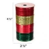 4pk Red, Green & Gold Curling Gift Ribbon A32