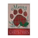 Meadow Creek Winter Garden Flag Paw Print A107