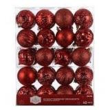 2pk 40ct Red Shatterproof Ornaments A103