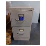 AS SHOWN! 2 Drawer Metal File Cabinet B10