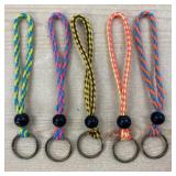 (5) Adjustable Rope Key rings