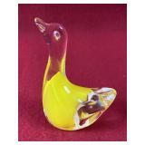 Art Glass Swan Paper Weight 4 1/2"