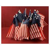 (32) Nylon American Flags, 6"x11"