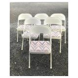 (6) Padded folding chairs, 1 and 6x the bid, they