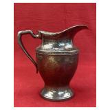 VINTAGE SILVER PLATE WATER PITCHER 9"